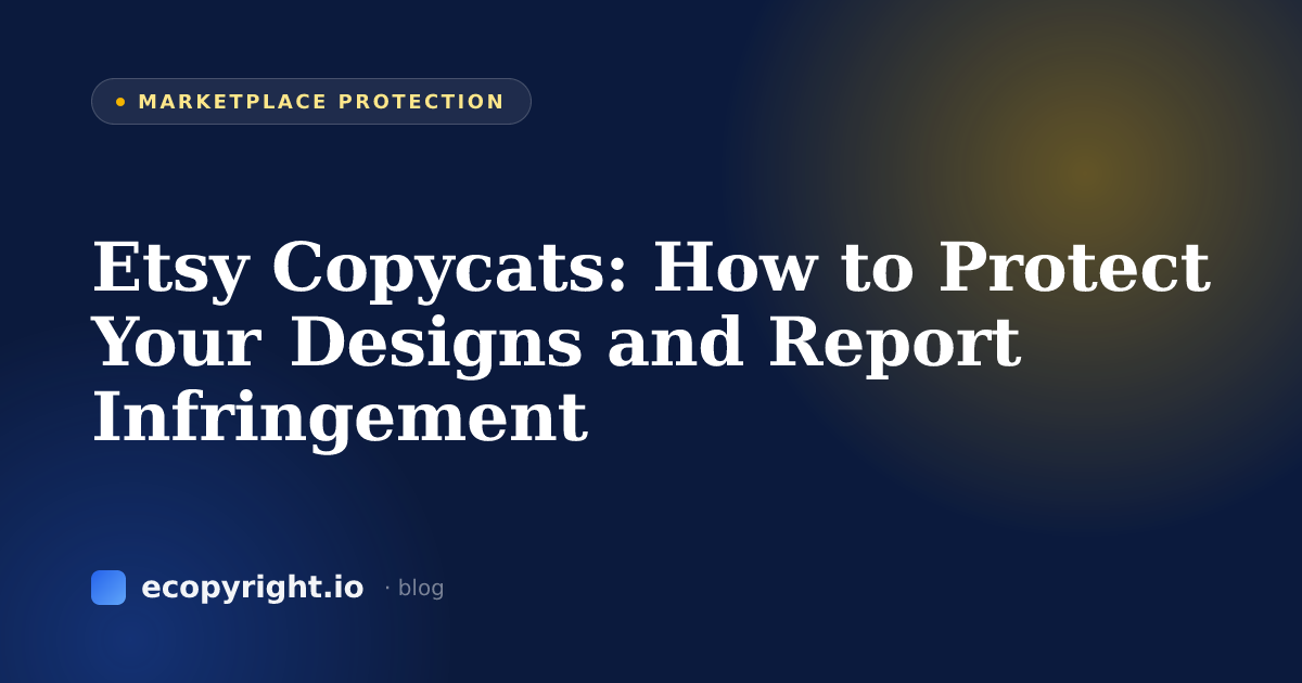 Etsy Copycats: How to Protect Your Designs and Report Infringement — Marketplace Protection · Ecopyright
