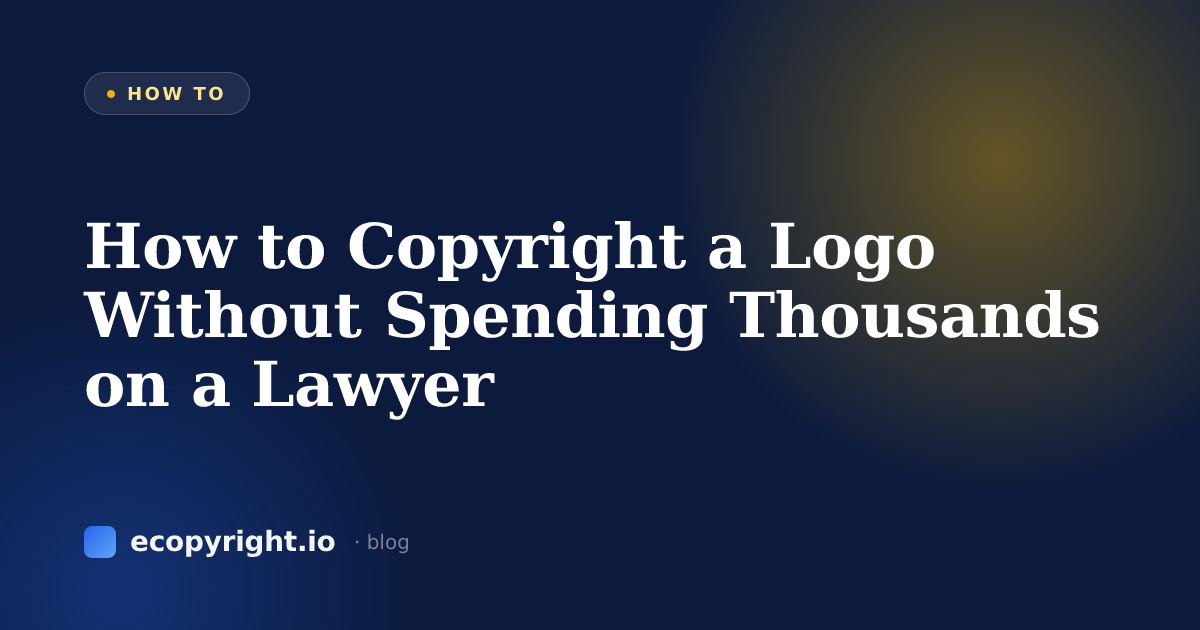 How to Copyright a Logo Without Spending Thousands on a Lawyer — How To · Ecopyright