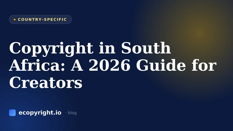 Copyright in South Africa: A 2026 Guide for Creators — Country-Specific