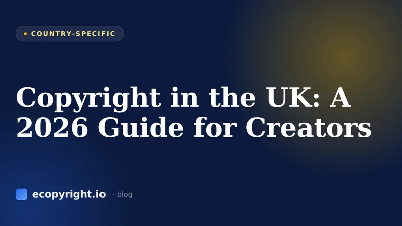 Copyright in the UK: A 2026 Guide for Creators — Country-Specific