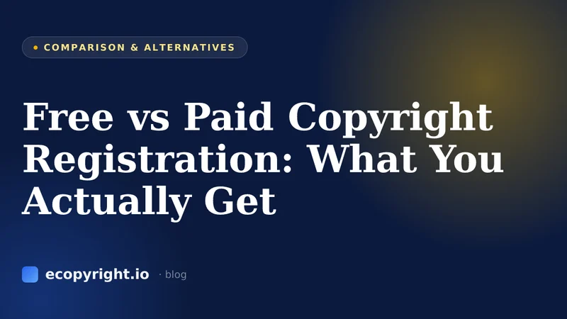 Free vs Paid Copyright Registration: What You Actually Get — Comparison & Alternatives