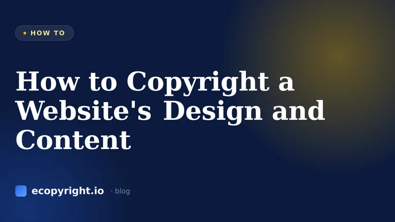How to Copyright a Website's Design and Content — How To