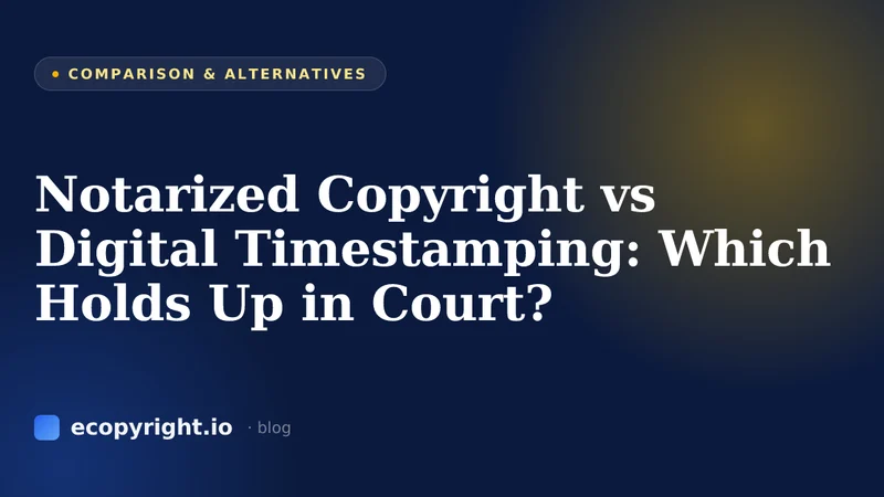 Notarized Copyright vs Digital Timestamping: Which Holds Up in Court? — Comparison & Alternatives